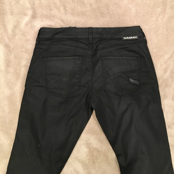 PARASUCO black skinny sheen Moto  jeans - Picture 5 of 7